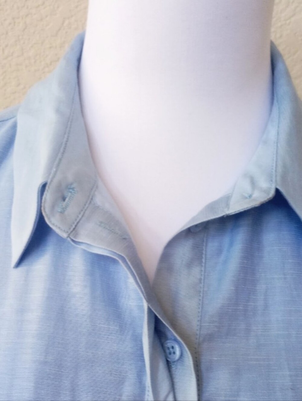 Hyacinth House Cindy powder blue A-line midi shirt dress *missing belt - Picture 5 of 9
